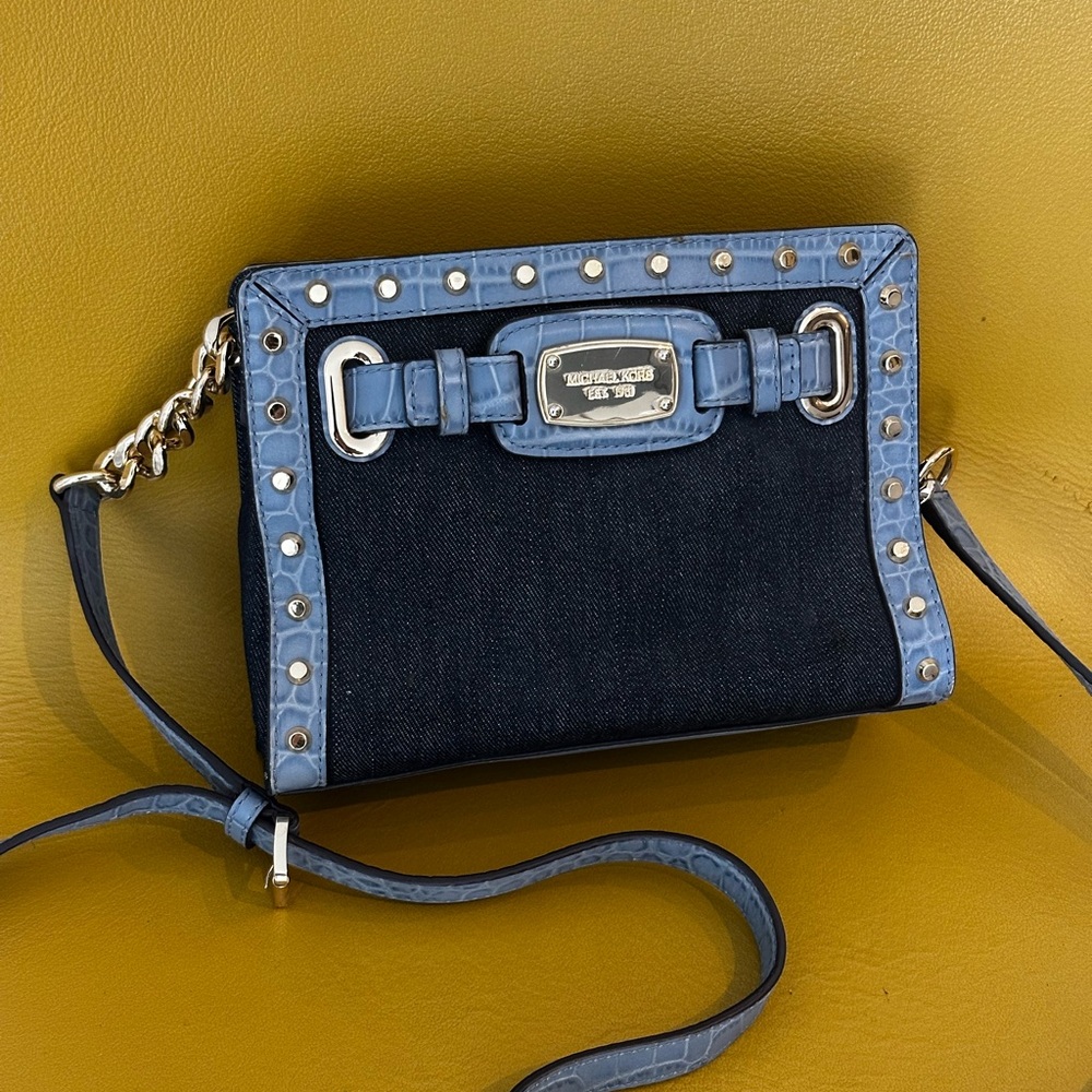 Michael Kors Hamilton Denim Crossbody Bag